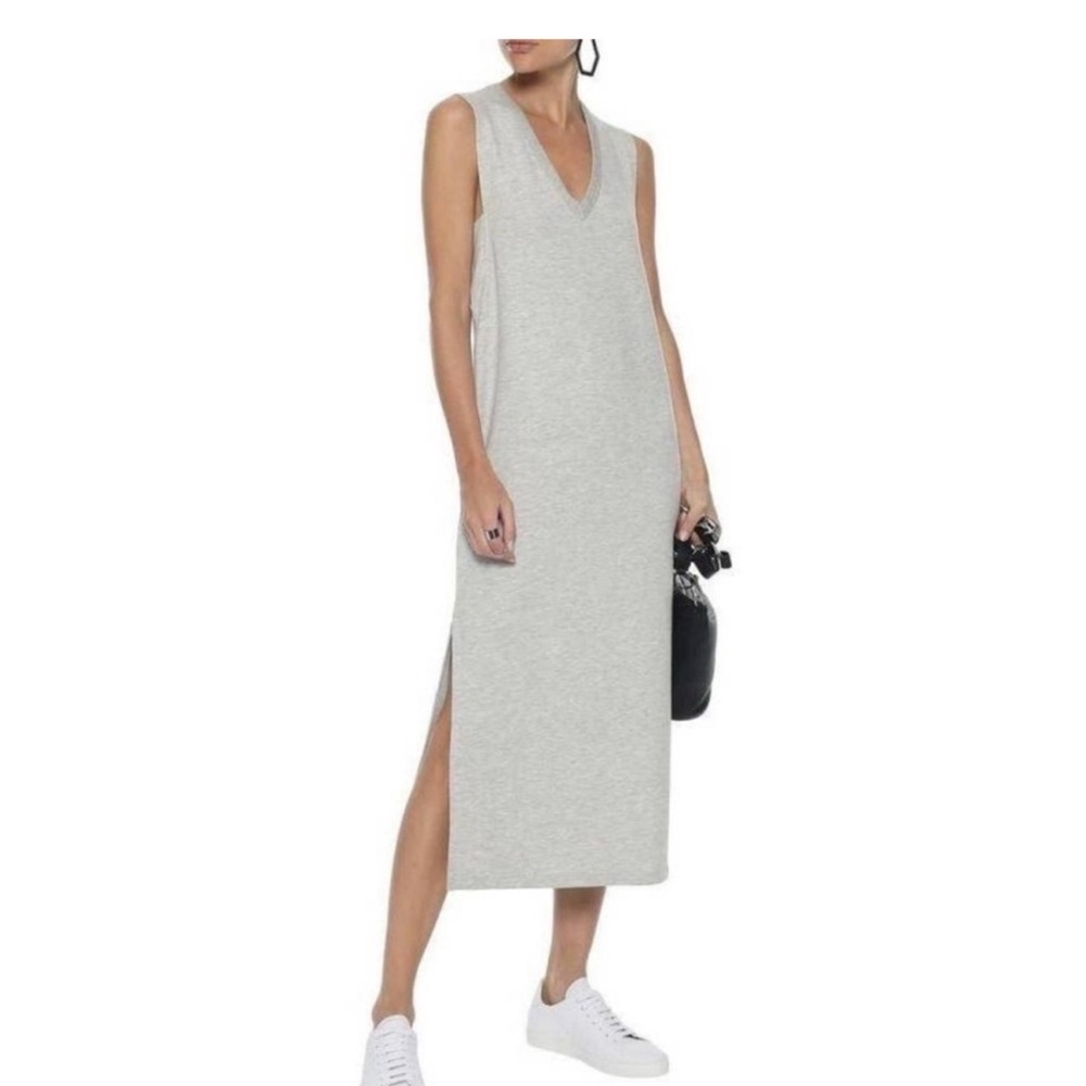 rag & bone Heather Gray V-Neck Midi Dress